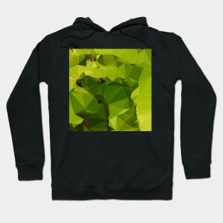 Avocado Green Abstract Low Polygon Background Hoodie